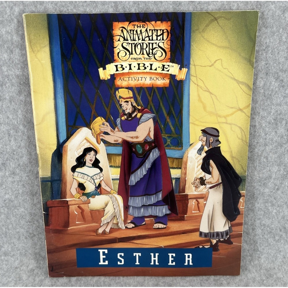 NEST Animated Bible Stories Activity Books Lot 6 Moses Esther David and Goliath - Picture 11 of 16